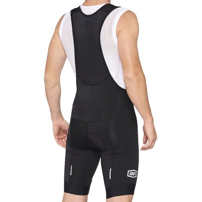 100 percent Exceeda Bib Shorts Black White-1