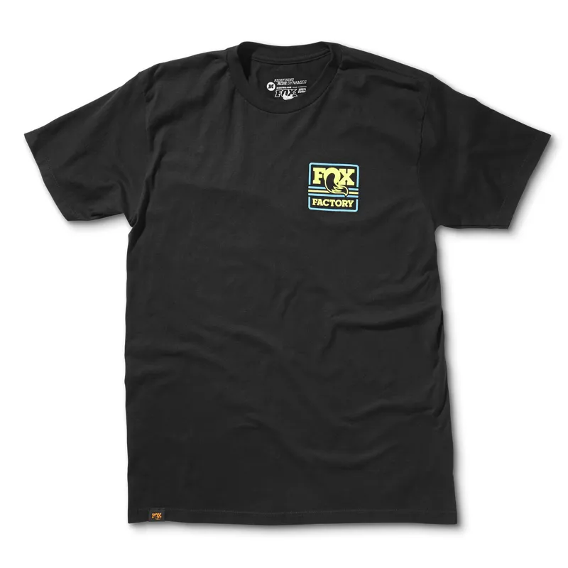 Fox Throwback T-Shirt Black/ Yellow 