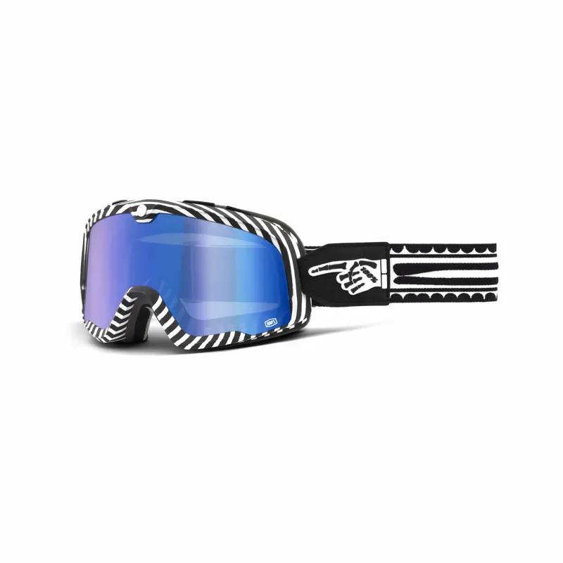 100 Percent Barstow Goggle Mirror Blue Lens Death Spray