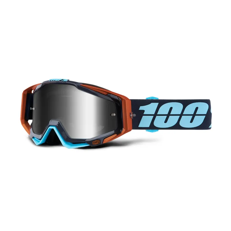 100 percent Racecraft Goggles Silver Mirror Lens Ergo