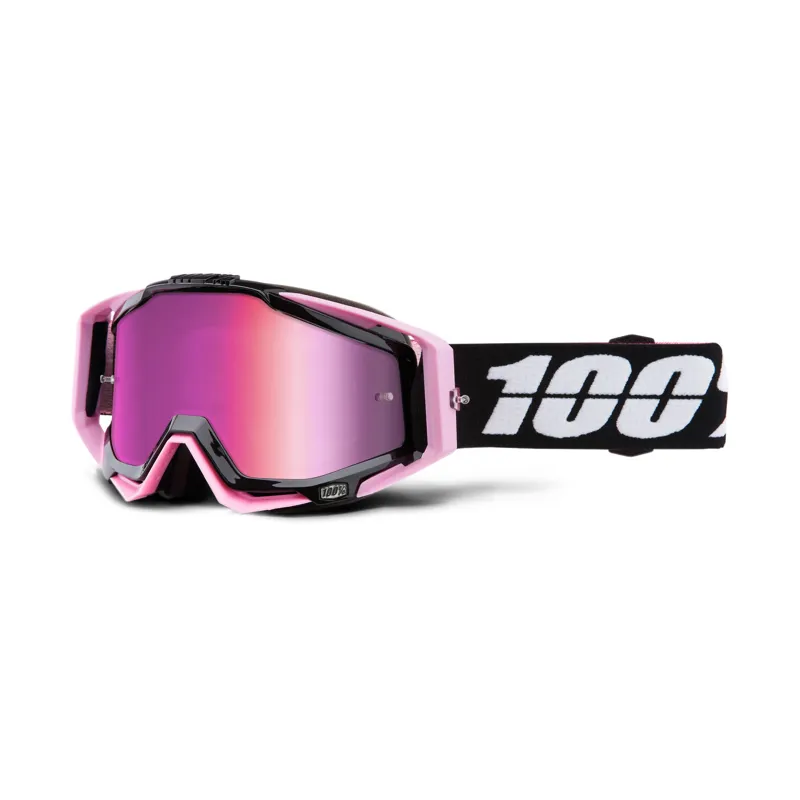 100 percent Racecraft Goggles Pink Mirror Lens 