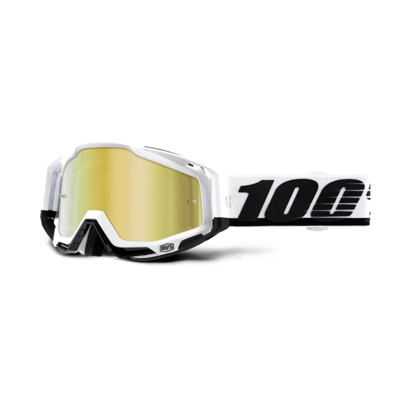 100 percent Racecraft Goggles Gold Mirror Lens Stuu