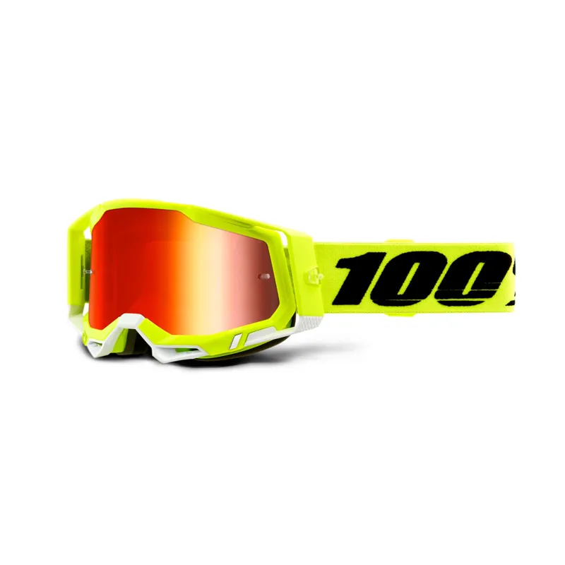 100 Percent Racecraft 2 Goggle Red Mirror Lens Yellow
