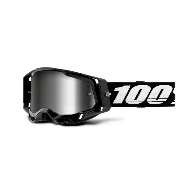 100 Percent Racecraft 2 Goggle Silver Mirror Lens Black