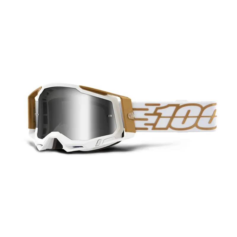 100 percent white Racecraft 2 Goggle Silver Mirror Lens Mayfair