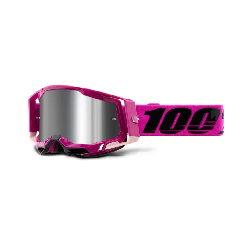 100 percent Racecraft 2 Goggle Silver Flash Mirror Lens Maho