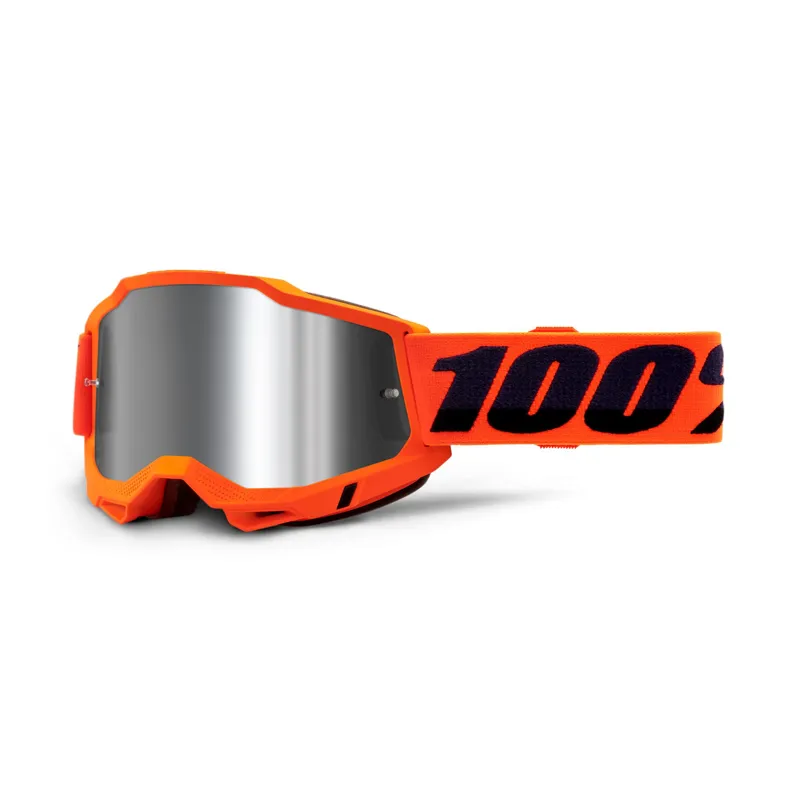 100 Percent Accuri 2 Goggle Silver Mirror Lens Orange