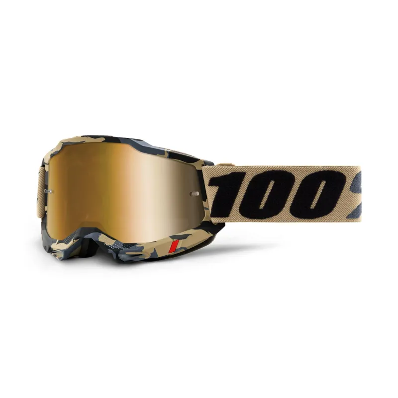 100 Percent Accuri 2 Goggle Tarmac Gold Mirror Lens
