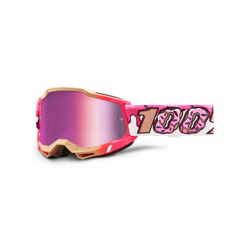 100 Percent Accuri 2 Youth Goggle Pink Mirror Lens Donut