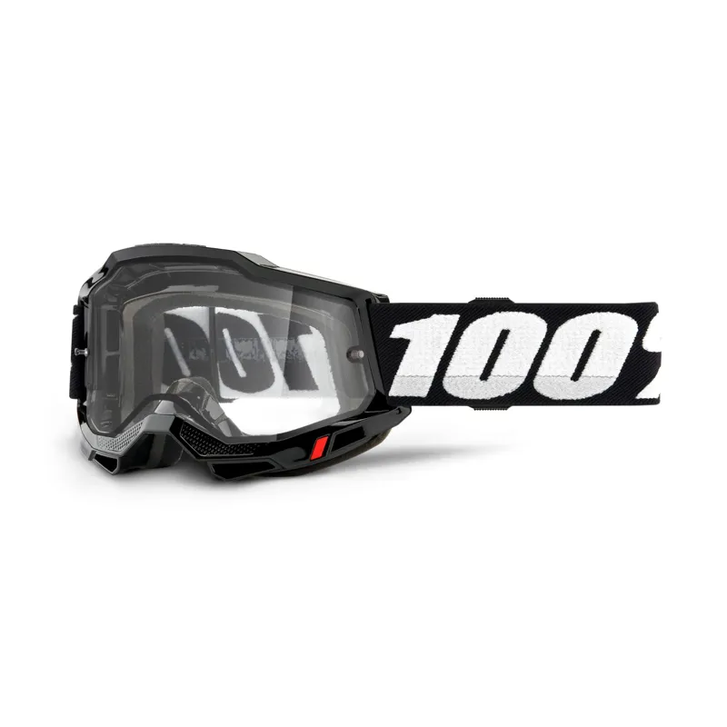 100 Percent Accuri 2 Enduro MX Goggles Clear Lens Black
