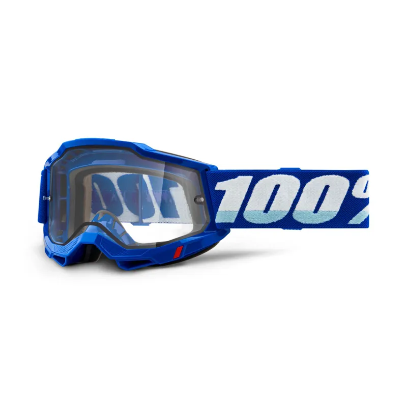 100 Percent Accuri 2 Enduro MX Goggles Clear Lens Blue