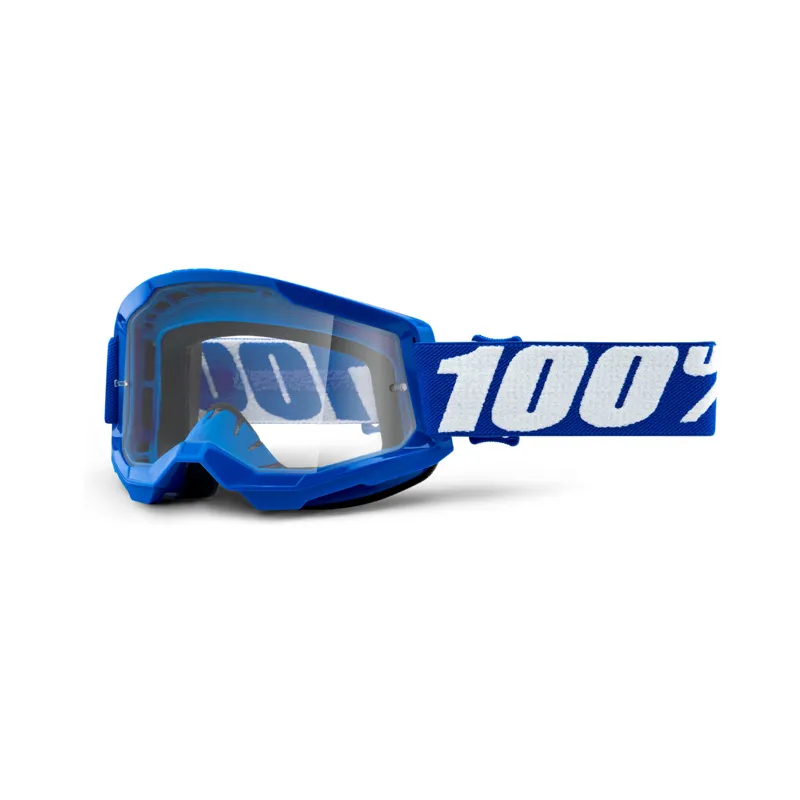 100 Percent Strata 2 Goggle Clear Lens Blue