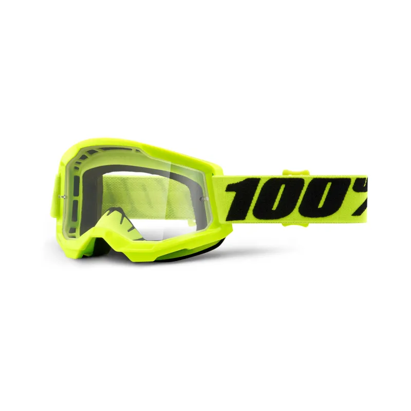 100 Percent Strata 2 Goggle Clear Lens Yellow