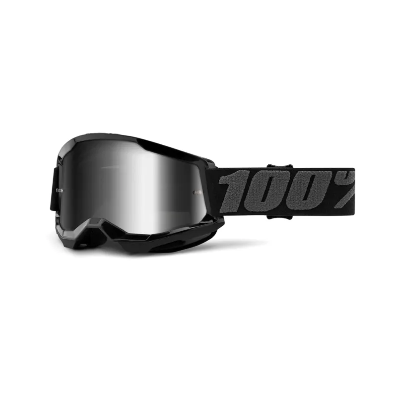 100 Percent Strata 2 Goggle Silver Mirror Lens Black