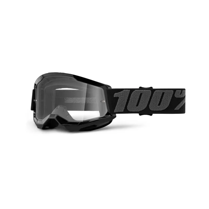 100 Percent Strata 2 Youth Goggle Clear Lens Black