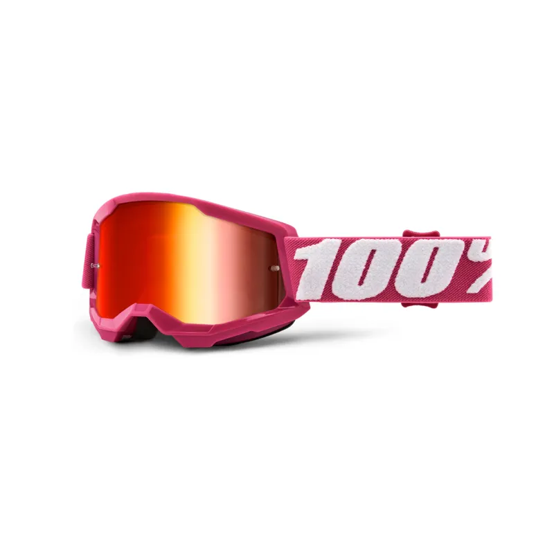 100 Percent Strata 2 Youth Goggle Red Mirror Lens Fletcher
