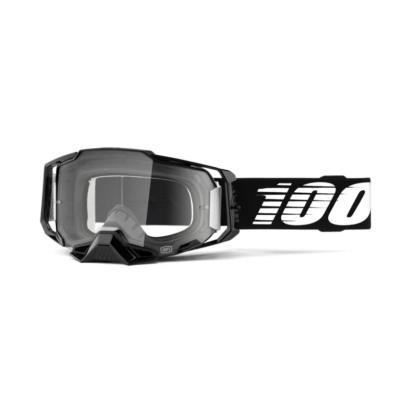 100 Percent Armega Goggles Clear Lens Black Essential