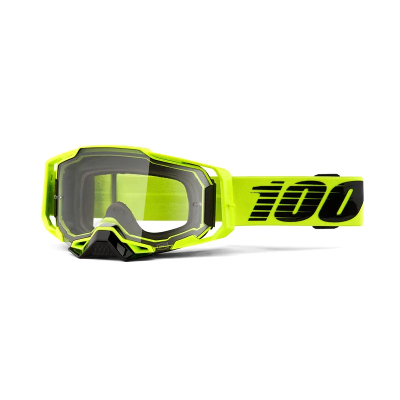 100 Percent Armega Goggles Clear Lens Nuclear Citrus
