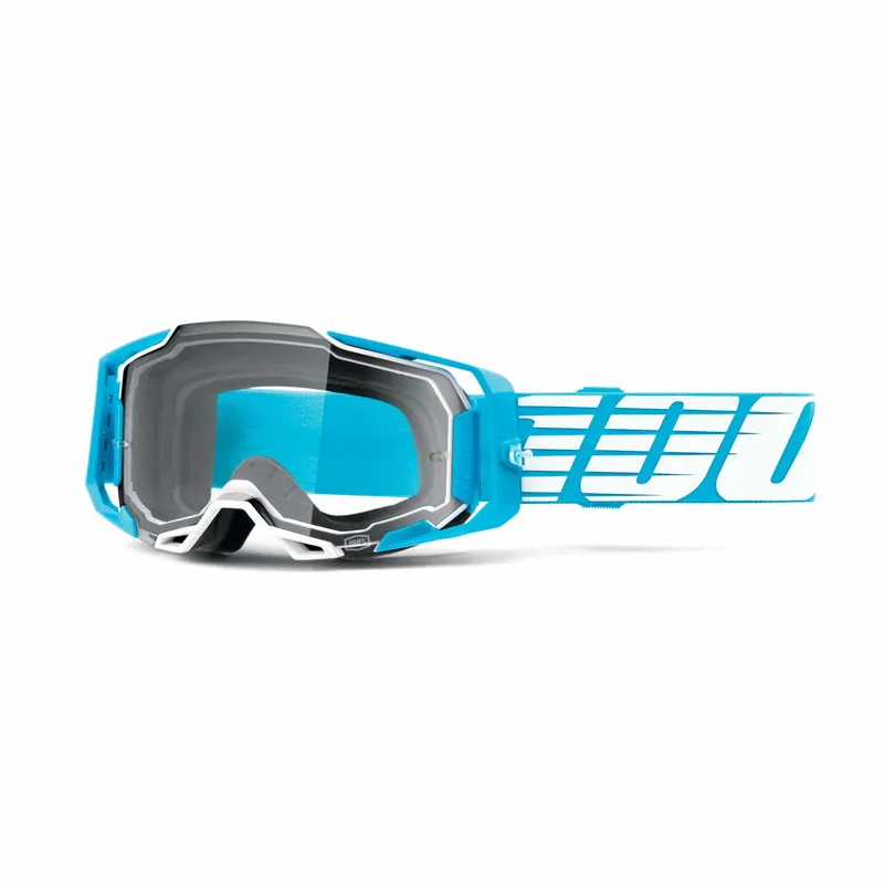 100 Percent Armega Goggles Clear Lens Sky