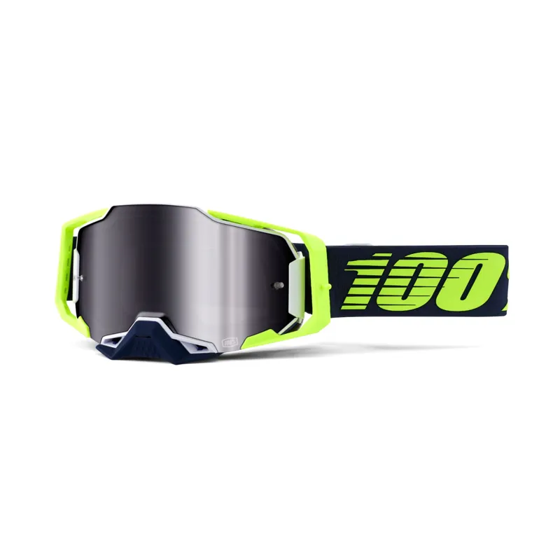 100 percent Armega Goggle Daker  Silver Mirror Lens Deker