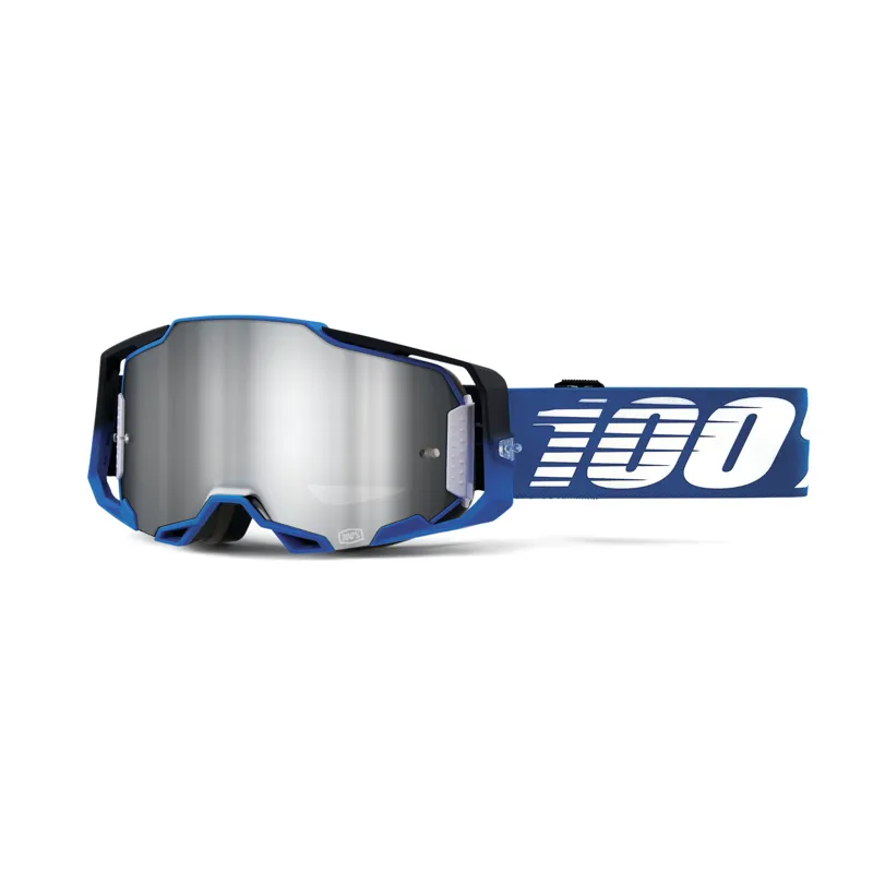 100 Percent Armega Goggle Flash Silver Lens Rockchuck