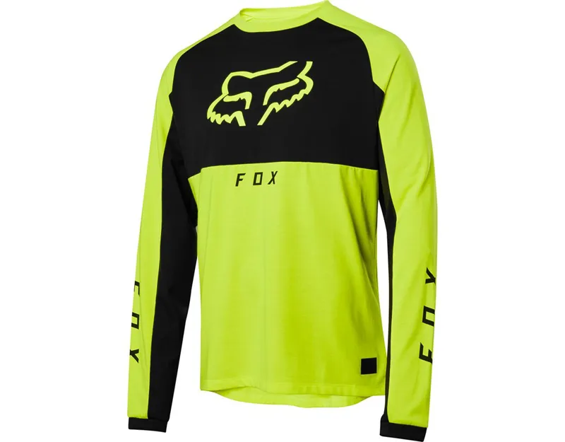 Fox Ranger Drirelease Mid Long Sleeve Jersey Day Glo Yellow 