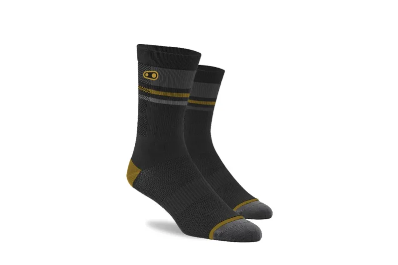 Crankbrothers Icon Mountain Bike Socks Black Gold
