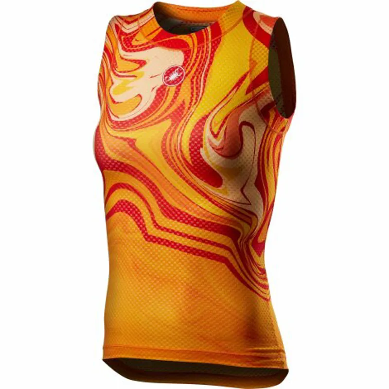 Castelli Pro Mesh Womens Sleeveless Base Layer Saffron 