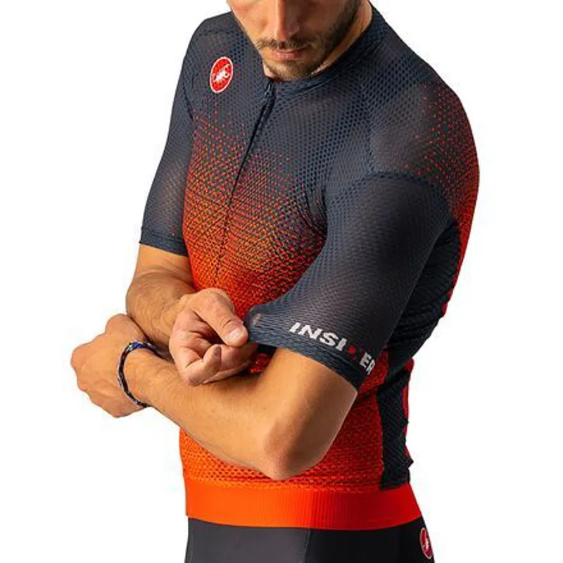 Castelli Insider Jersey Fiery Red Savile Blue-2
