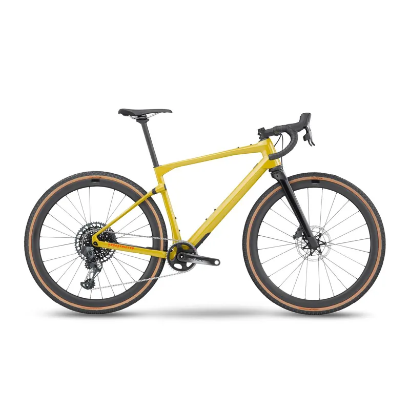Bmc Unrestricted Lt One Force Axs Eagle Gravel Bike: MUSTARD/RED/BLACK