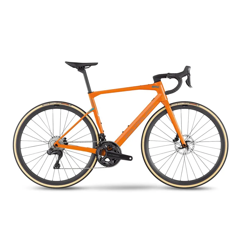 Bmc Roadmachine One Ultegra di2 Road Bike: ORANGE/PETROL