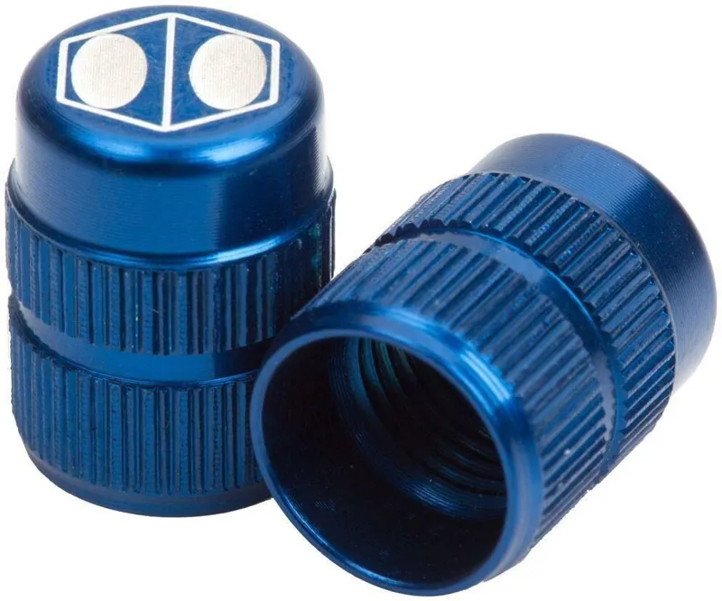 Box Cube Schrader Valve Cap in Blue