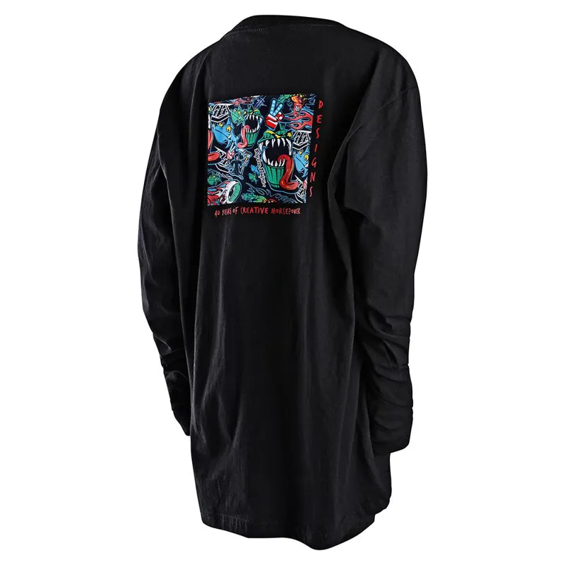 Troy Lee Designs 40th Holiday History Kids Long Sleeve T-Shirt Black-1
