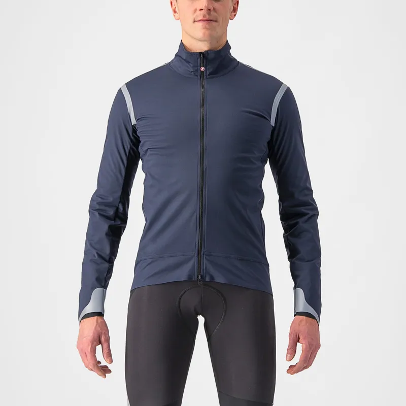 Castelli Alpha Ultimate Insulated Jacket in Blue Silver Steel Blue