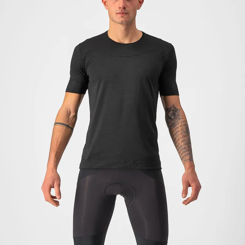 Castelli Bandito Wool Short Sleeve Baselayer in Black