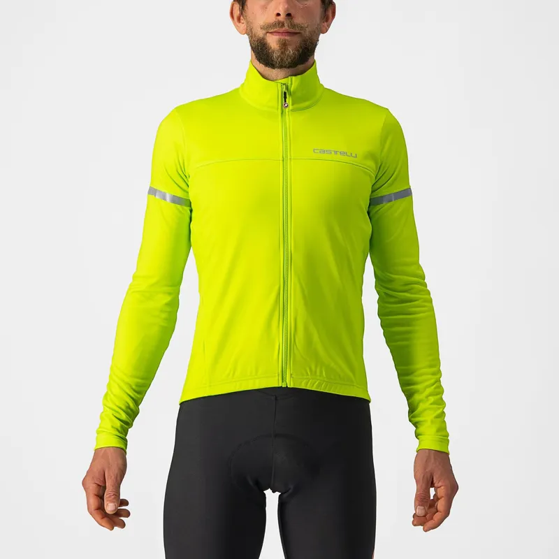 Castelli Fondo 2 Mens Jersey in Electric Lime Reflex