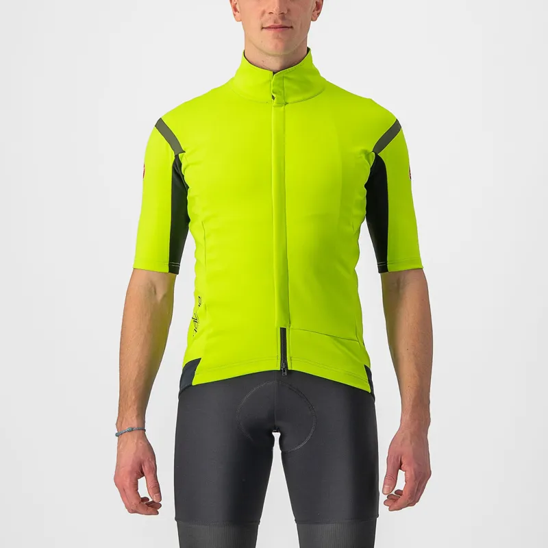 Castelli Gabba RoS 2 Short Sleeve Jersey in Electric Lime Dark Grey
