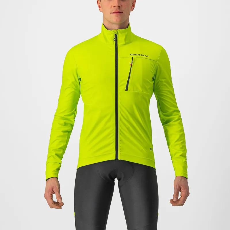 Castelli Go Mens Jacket in Electric Lime