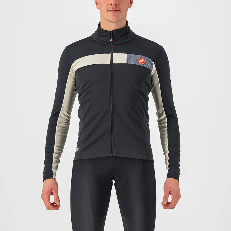 Castelli Mortirolo 6S Jacket in Light Black Silver Reflex