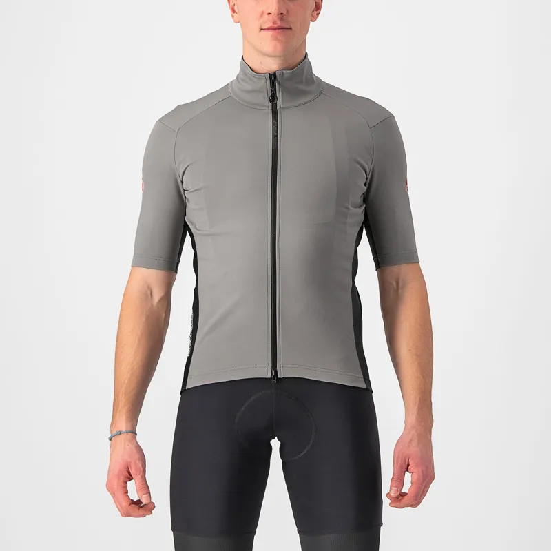 Castelli Perfetto RoS 2 Wind Jersey in Nickel Grey