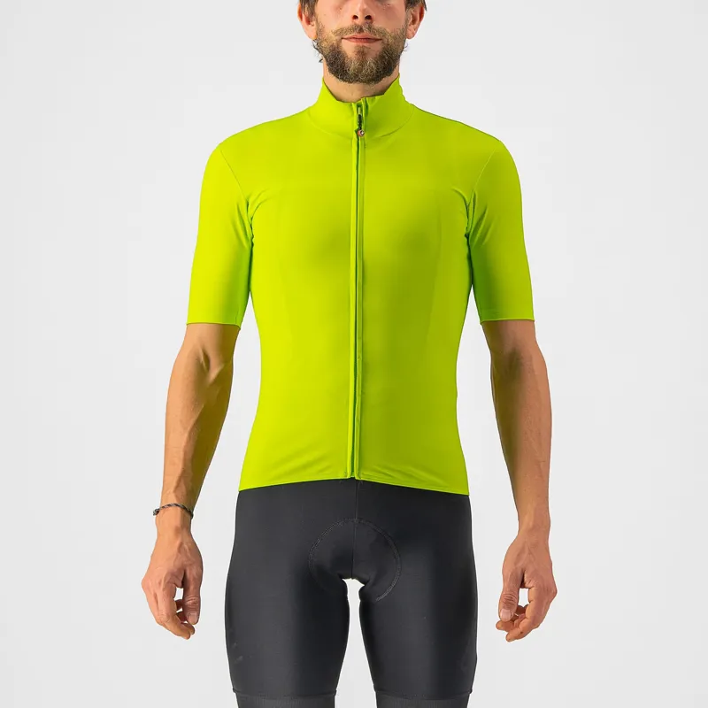 Castelli Pro Thermal Mid Jersey in Electric Lime