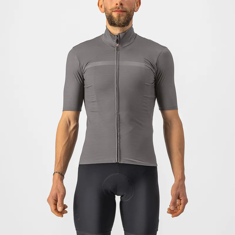 Castelli Pro Thermal Mid Jersey in Nickel Grey