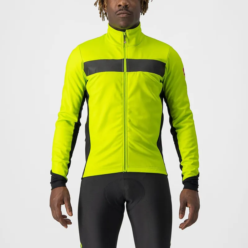 Castelli Raddoppia 3 Jacket in Electric Lime Black Reflex