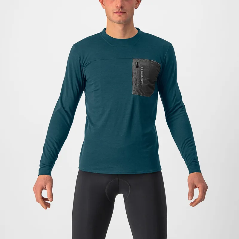 Castelli Unlimited Merino Long Sleeve T-Shirt in Teal