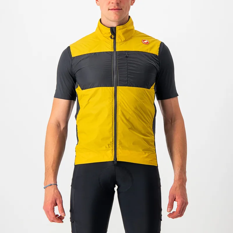 Castelli Unlimited Puffy Vest in Goldenrod Dark Grey