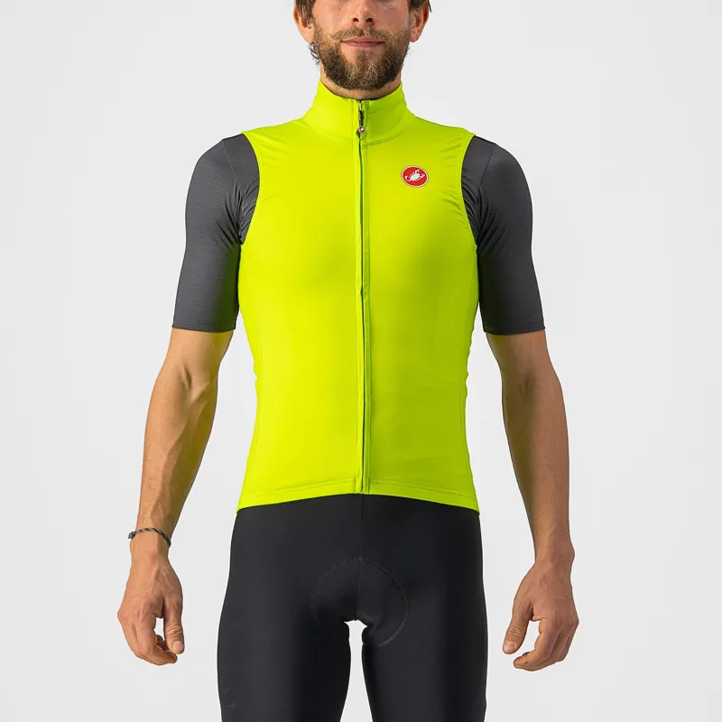Castelli Pro Thermal Mens Mid Vest in Electric Lime