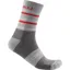 Castelli Gregge 15 Socks in Travertine Grey/Nickel Grey