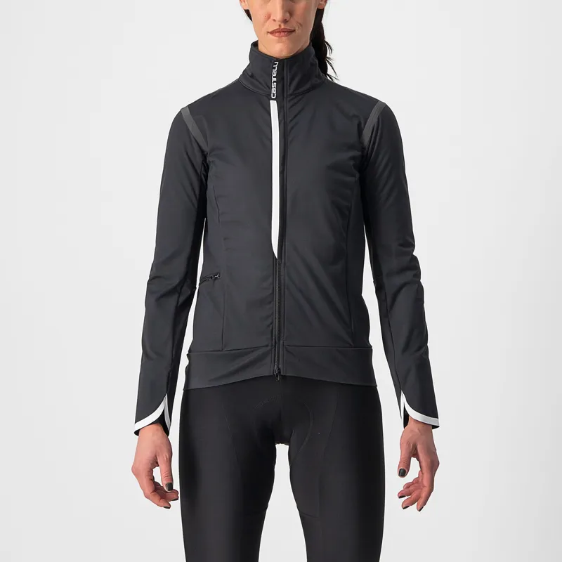 Castelli Alpha Ultimate Insulated Womens Jacket in Light Black White