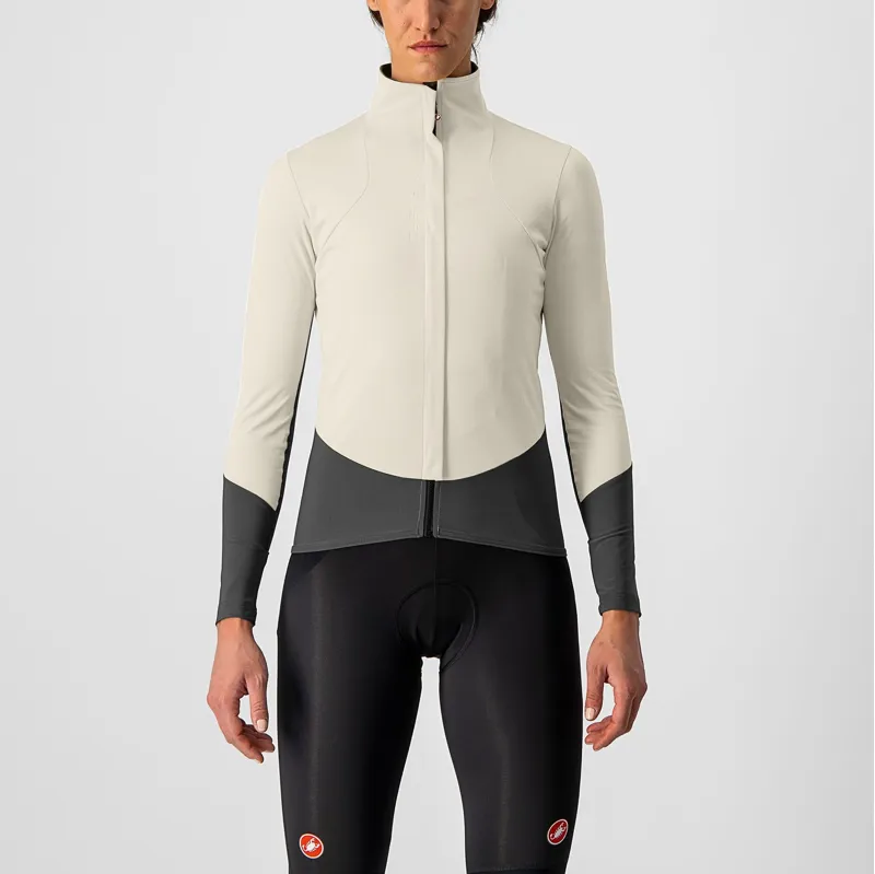 Castelli Beta RoS Womens Jacket in Chalk Dark Grey