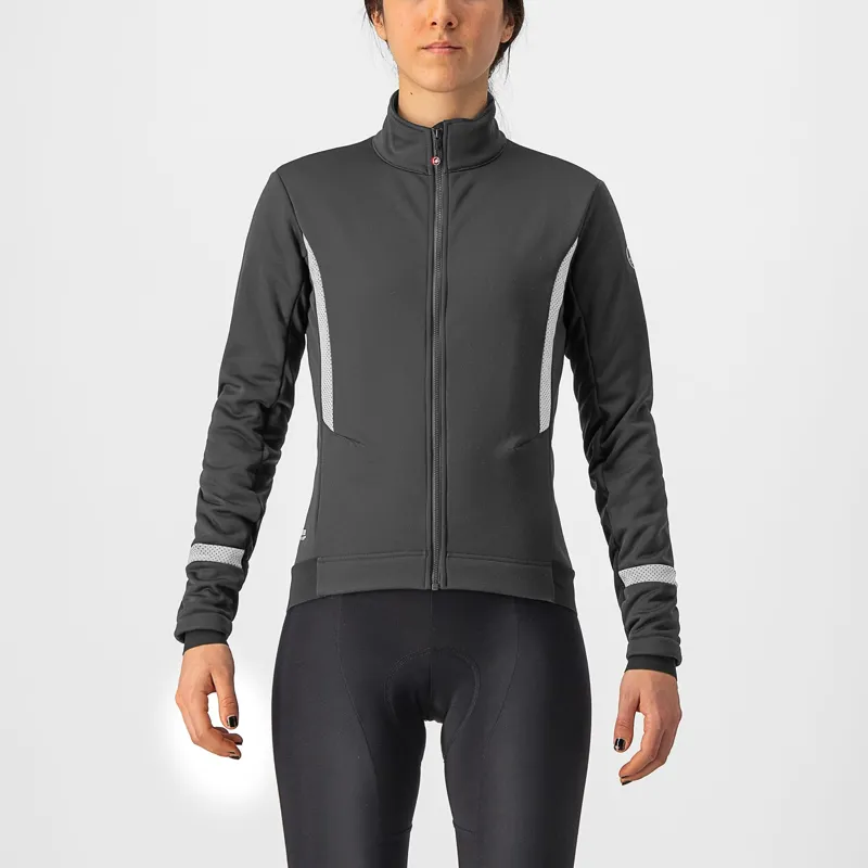 Castelli Dinamica 2 Womens Jacket in Black White Reflex